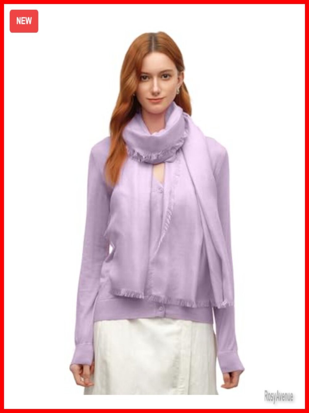 Cashmere Silk Fine Knit Shawl Wrap Lightweight Spring Summer Scarf